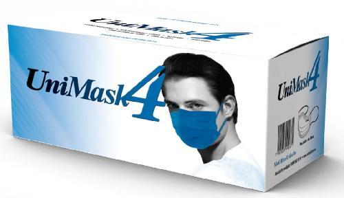 CUBREBOCAS UNIMASK 4. MASCARILLA CON 50 PZAS.