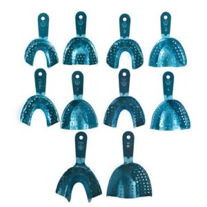 CUCHARILLAS ADULTO DENTADO ALUMINIO AZUL  PAQ. 10 PZAS STEEL