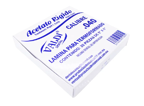ACETATO RIGIDO .040 MARCA VALDI C/20 PZAS