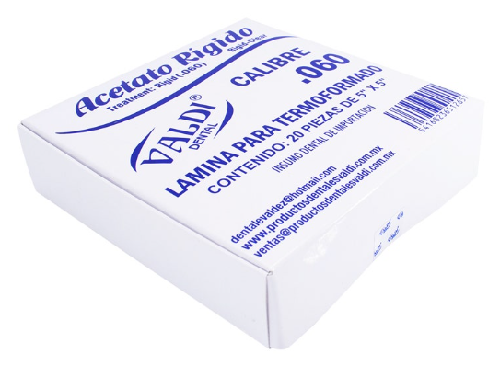 ACETATO RIGIDO .060 MARCA VALDI C/20 PZAS