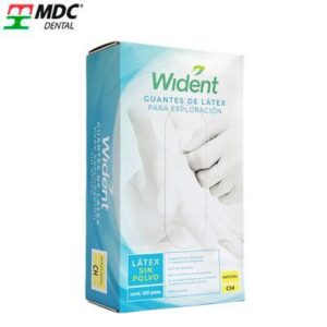 GUANTES WIDENT LATEX SIN POLVO S  C/100