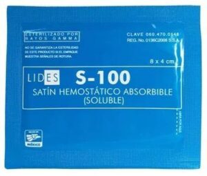 SATIN HEMOSTATICO S-100 SOBRE INDIVIDUAL MARCA LIDES