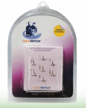 KIT FRESAS DIAMANTE PLUS C/7 ACABADO RESINAS LILA