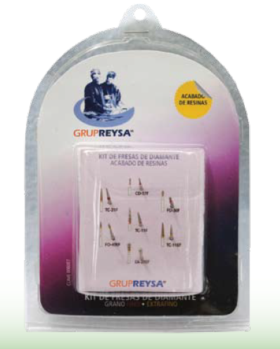 KIT FRESAS DIAMANTE PLUS C/7 ACABADO RESINAS LILA