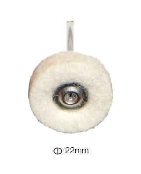 DISCO FIELTRO 22 MM CON MANDRIL