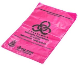 BOLSA ROJA PARA RESIDUOS BIOPELIGROSOS 20X30 CON 100 (ANELSAM)