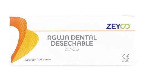 AGUJA DENTAL ZEYCO CORTA PAQ. CON 100