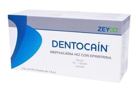 MEPIVACAINA 2% DENTOCAIN CRISTAL C/EPINEFRINA C/50 CARTUCHOS