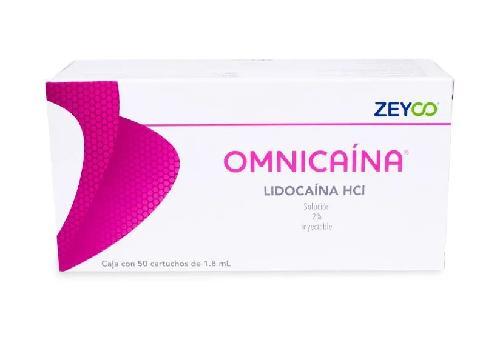 LIDO 2% OMNICAINA ANESTECIA C/50 CARTUCHOS LIDOCAINA SIMPLE