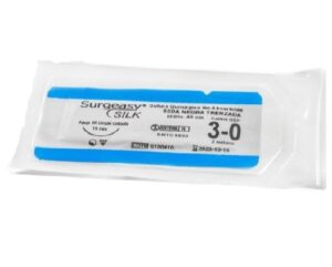 SUTURA SEDA NEGRA TRENZADA CALIBRE 3-0