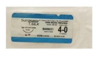 SUTURA SEDA NEGRA TRENZADA CALIBRE 4-0