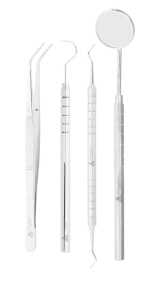 BASICO 1x4 6B INFANTIL (espejo, pinza, explorador y excavador)