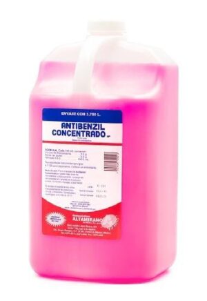 ANTIBENZIL CONCENTRADO ROJO GALON  3.750 LITROS (CLORURO DE BENZALCONIO 1%), MARCA FARMALTA