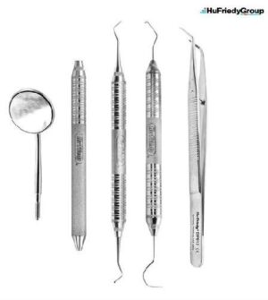 BASICO 1X4  HU-FRIEDY (espejo, pinza, explorador y excavador) precio solo agosto