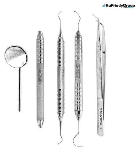 BASICO 1X4  HU-FRIEDY (espejo, pinza, explorador y excavador) precio solo agosto