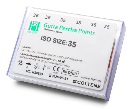 PUNTA DE GUTTA-PERCHA # 35 C/100 MARCA HYGIENIC