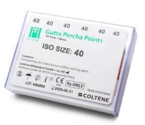 PUNTA DE GUTTA-PERCHA # 40 C/100 MARCA HYGIENIC