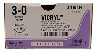SUTURA VICRYL 3-0 70 X 20 CM C/36